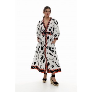 Mamoush Isabel Cotton Printed Midi Φόρεμα