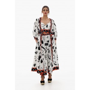 Mamoush Isabel Cotton Printed Midi Φόρεμα