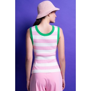 Mamoush Marina Pink White Stripes Μπλούζα