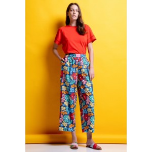 Mamoush Elly Colorful Flowers Cropped Παντελόνι
