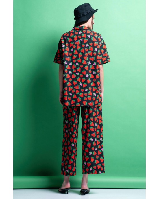Mamoush Poppy Strawberry Black Πουκάμισο