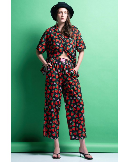Mamoush Poppy Strawberry Black Πουκάμισο