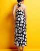 Mamoush Alma Daisies Black Midi Φόρεμα