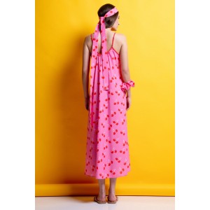 Mamoush Alma Pink Cherry Midi Φόρεμα