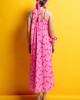 Mamoush Alma Pink Cherry Midi Φόρεμα