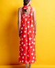 Mamoush Alma Red Daisies Midi Φόρεμα