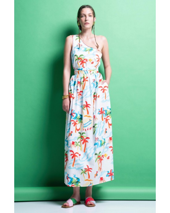 Mamoush Holly Midi One Shoulder Φόρεμα