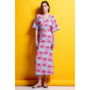 Mamoush Anna Light Blue Κρουαζέ Φόρεμα