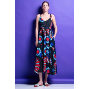 Mamoush Danna Black Fan Midi Φόρεμα