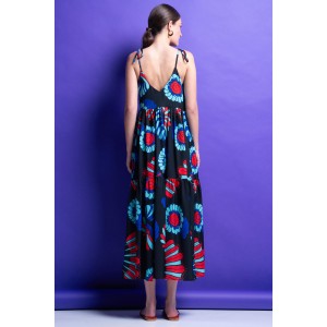 Mamoush Danna Black Fan Midi Φόρεμα