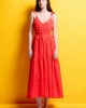 Mamoush Danna Pink Animal Print Midi Φόρεμα