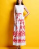 Mamoush Gretel Whie Red Maxi Φόρεμα