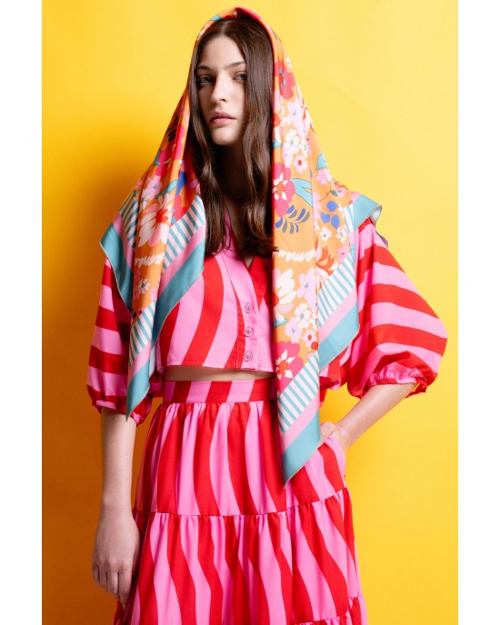 Mamoush Alyssa Floral Print Μαντήλι/Παρεό