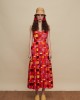Melitta Lasithi Patania Red Print Maxi Φόρεμα Melitta Lasithi Patania Red Print Maxi Φόρεμα