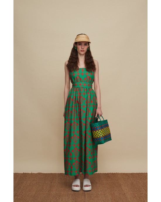 Melitta Zaros Maxi Panda Green Print Φόρεμα Melitta Zaros Maxi Panda Green Print Φόρεμα