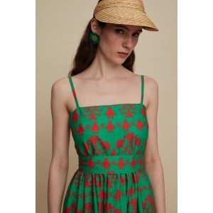 Melitta Zaros Maxi Panda Green Print Φόρεμα