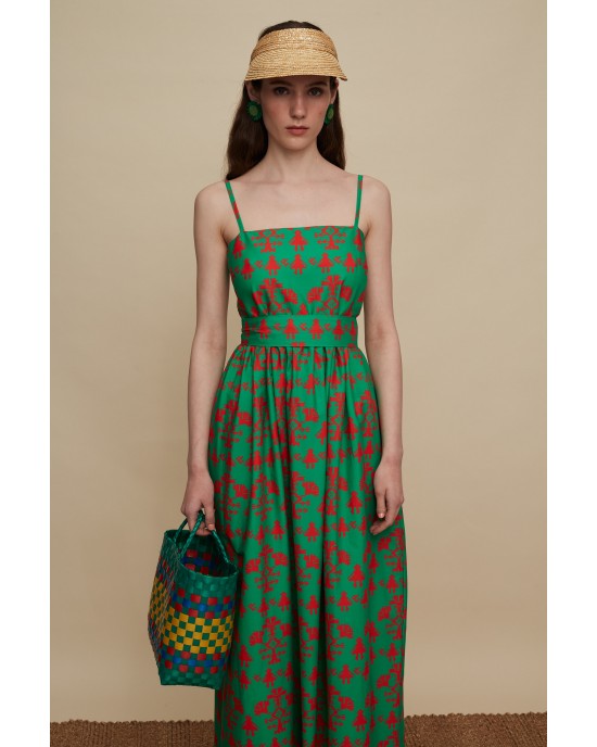 Melitta Zaros Maxi Panda Green Print Φόρεμα Melitta Zaros Maxi Panda Green Print Φόρεμα