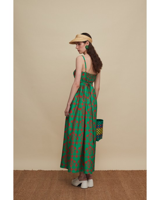 Melitta Zaros Maxi Panda Green Print Φόρεμα Melitta Zaros Maxi Panda Green Print Φόρεμα