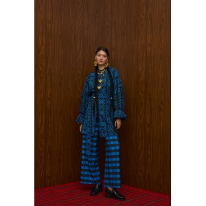 Melitta Tsikriki Πουκάμισο & Harm Παντελόνι Petes Blue/Black Print