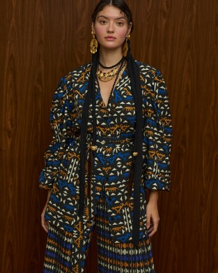 Melitta Berdes Πουκάμισο & Hrami Παντελόνι Plisse Zoomorfon Black Print