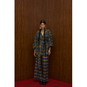 Melitta Berdes Πουκάμισο & Hrami Παντελόνι Plisse Zoomorfon Black Print