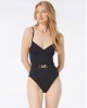 MICHAEL Michael Kors Solids Ολόσωμο Μαγιό With Logo Belt Black