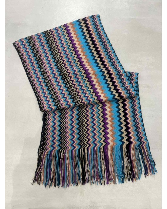 Missoni Zigzag Pattern And Fringes Κασκόλ
