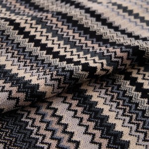 Missoni Zigzag Pattern And Fringes Black Κασκόλ