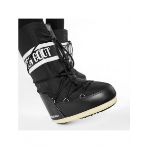 Moon Boot Icon Nylon Black Μπότες Χιονιού