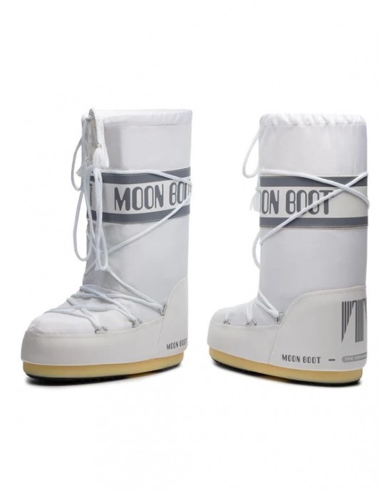 Moon Boot Icon Nylon White Μπότες Χιονιού