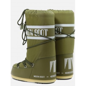 Moon Boot Icon Nylon Μπότες Χιονιού Khaki