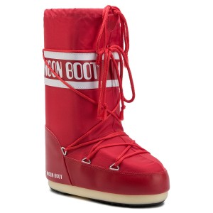 Moon Boot Icon Nylon Μπότες Χιονιού Red