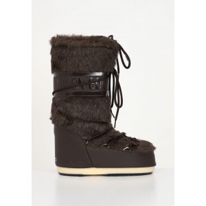 Moon Boot Icon Faux Fur Μπότες Χιονιού Brown