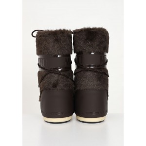 Moon Boot Icon Faux Fur Μπότες Χιονιού Brown
