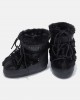 Moon Boot Icon Low Faux Fur Black Μπότες Χιονιού