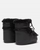 Moon Boot Icon Low Faux Fur Black Μπότες Χιονιού