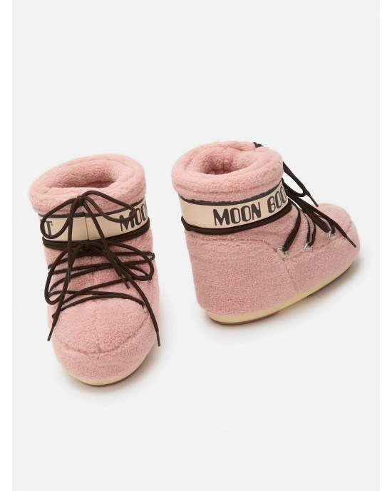 Moon Boot Icon Low Fleece Pink Μπότες Χιονιού