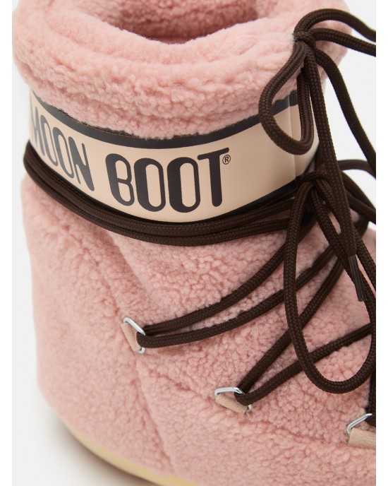Moon Boot Icon Low Fleece Pink Μπότες Χιονιού