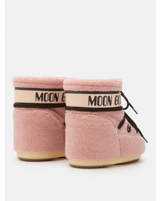 Moon Boot Icon Low Fleece Pink Μπότες Χιονιού