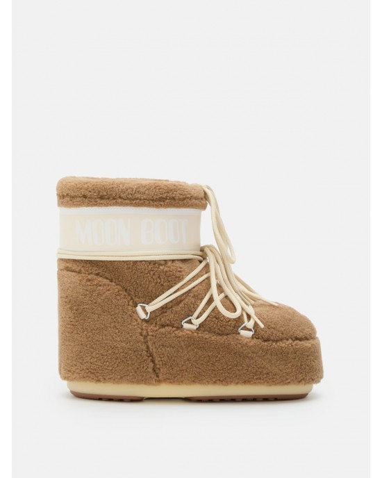 Moon Boot Icon Low Fleece Camel Μπότες Χιονιού
