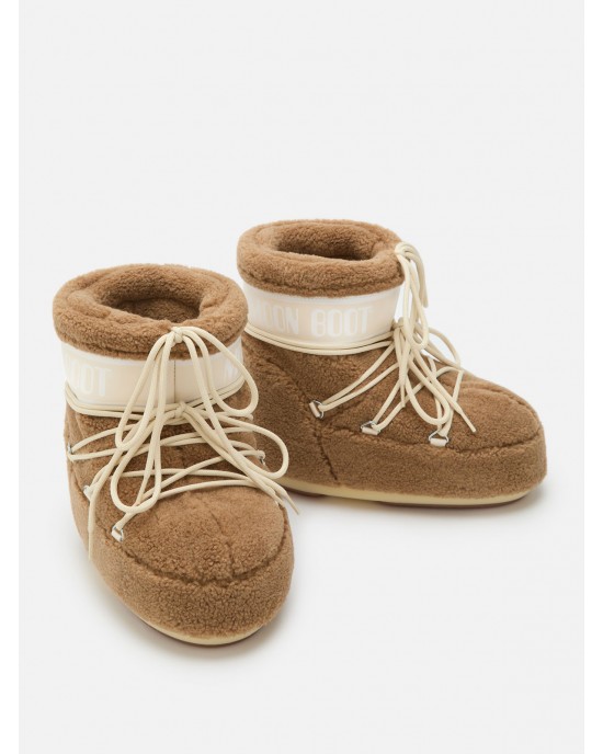 Moon Boot Icon Low Fleece Camel Μπότες Χιονιού