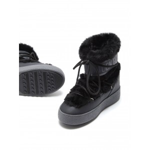 Moon Boot MB Ltrack Faux Fur WP Black Μπότες Χιονιού