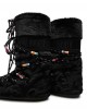 Moon Boot Icon Faux Fur Beads Black Μπότες Χιονιού