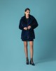 Moutaki Faux Fur Navy Παλτό