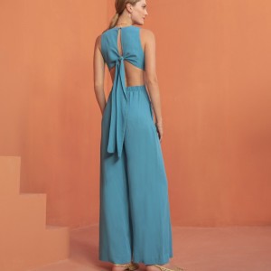 Moutaki Cut Out Ολόσωμη Φόρμα Πετρόλ