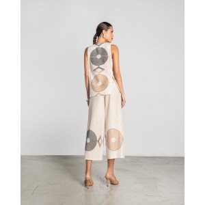 Moutaki Circles Beige Παντελόνι