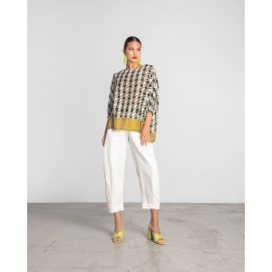 Moutaki Slouchy White Παντελόνι