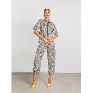 Moutaki Tropical Leaf Print Παντελόνι