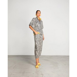 Moutaki Tropical Leaf Print Παντελόνι