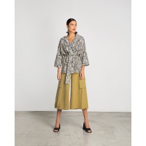 Moutaki Tropical Leaf Print Κιμονό Moutaki Tropical Leaf Print Κιμονό